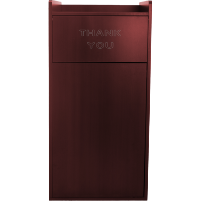 Alpine Industries - 40 Gallon Wood Food Tray Top Trash Can Receptacle Enclosure - Mahogany Alpine Industries - 40 Gallon Wood Food Tray Top Trash Can Receptacle Enclosure - Mahogany