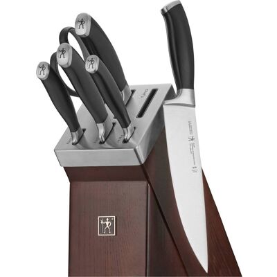 Henckels - Elan 7-pc Self-Sharpening Knife Block Set - Matte Black Henckels - Elan 7-pc Self-Sharpening Knife Block Set - Matte Black