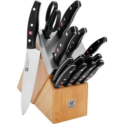 ZWILLING - TWIN Signature 15-pc Self-Sharpening Knife Block Set - Natural ZWILLING - TWIN Signature 15-pc Self-Sharpening Knife Block Set - Natural
