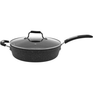 THE ROCK by Starfrit - 12" Deep Fry Pan with Lid and Bakelite Handle - Black THE ROCK by Starfrit - 12" Deep Fry Pan with Lid and Bakelite Handle - Black