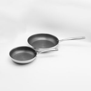Kucht - Culinary Professional 2-Piece Honeycomb Non-stick Pan Set - Stainless Steel Kucht - Culinary Professional 2-Piece Honeycomb Non-stick Pan Set - Stainless Steel