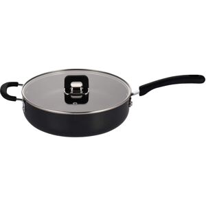 NutriChef - 3.7Qt Sauté Pan with Lid, Non-Stick Stylish Kitchen Cookware, Works with NCCWSTKBLK (NCWSTKBLKSAU37) - Black NutriChef - 3.7Qt Sauté Pan with Lid, Non-Stick Stylish Kitchen Cookware, Works with NCCWSTKBLK (NCWSTKBLKSAU37) - Black