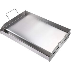 VEVOR - Stove Top Griddle, 23.5"x16" Pre-Seasoned Stainless Steel Griddle, Rectangular Double Burner Griddle Pan - Silver VEVOR - Stove Top Griddle, 23.5"x16" Pre-Seasoned Stainless Steel Griddle, Rectangular Double Burner Griddle Pan - Silver