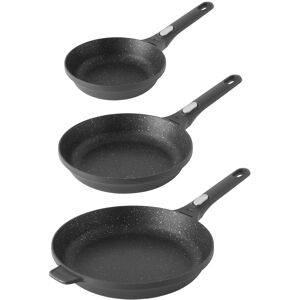 BergHOFF - GEM 3Pc Nonstick Cast Aluminum Fry Pan Set - Black BergHOFF - GEM 3Pc Nonstick Cast Aluminum Fry Pan Set - Black