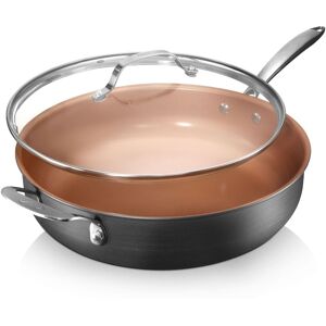Gotham Steel - 5.5 QT Nonstick Jumbo Cooker with Glass Lid - Black Gotham Steel - 5.5 QT Nonstick Jumbo Cooker with Glass Lid - Black