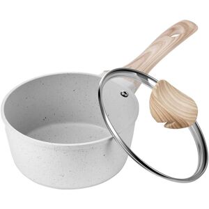 VEVOR - 1.5 QT Saucepan, Nonstick Saucepan with Tempered Glass Lid, Multipurpose Cooking Sauce Pot with Detachable Handle - White VEVOR - 1.5 QT Saucepan, Nonstick Saucepan with Tempered Glass Lid, Multipurpose Cooking Sauce Pot with Detachable Handle - White
