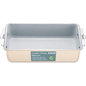 Bakken- Swiss - Ceramic Nonstick Roaster Pan – Aluminized Steel, PFOA & PFAS Free, Non-Toxic, Heavy-Duty Bakeware - Cream Bakken- Swiss - Ceramic Nonstick Roaster Pan – Aluminized Steel, PFOA & PFAS Free, Non-Toxic, Heavy-Duty Bakeware - Cream