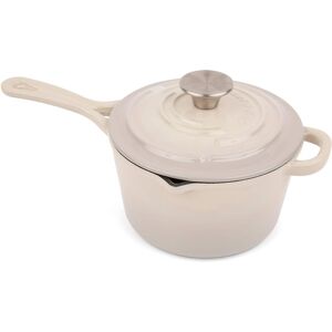 Larder & Vine - 2.2 qt Enameled Cast Iron Saucepan with Lid - Stone Larder & Vine - 2.2 qt Enameled Cast Iron Saucepan with Lid - Stone