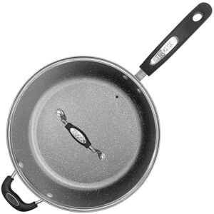THE ROCK by Starfrit - Terra 12" Non-Stick PFOA-Free Deep Fry Pan with Lid and Bakelite Handle - Black THE ROCK by Starfrit - Terra 12" Non-Stick PFOA-Free Deep Fry Pan with Lid and Bakelite Handle - Black