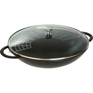 Staub - Cast Iron 6-qt Wok - Matte Black Staub - Cast Iron 6-qt Wok - Matte Black
