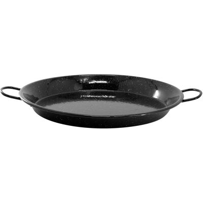 Oster - Castillo 15 Inch Enameled Steel Paella Pan in Speckled - Black Oster - Castillo 15 Inch Enameled Steel Paella Pan in Speckled - Black