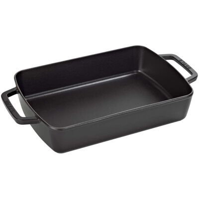 Staub - Cast Iron 12-inch x 8-inch Roasting Pan - Matte Black Staub - Cast Iron 12-inch x 8-inch Roasting Pan - Matte Black