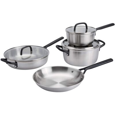 ZWILLING - Milano 7-pc Cookware Pan Set - Stainless Steel ZWILLING - Milano 7-pc Cookware Pan Set - Stainless Steel
