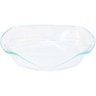 Gibson - Soho Lounge Carnegie Hill 12 inch x 10 Inch x 2.6 Inch Tempered Glass Roaster Pan with Built in Handles - Clear Gibson - Soho Lounge Carnegie Hill 12 inch x 10 Inch x 2.6 Inch Tempered Glass Roaster Pan with Built in Handles - Clear