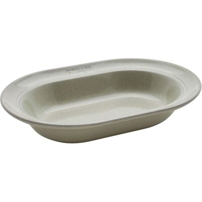 Staub - Ceramic Dinnerware 10-inch Oval Serving Dish - White Truffle Staub - Ceramic Dinnerware 10-inch Oval Serving Dish - White Truffle