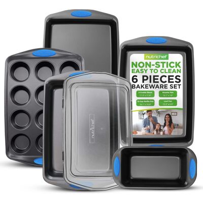 NutriChef - 6-Piece Baking Pan Set - PFOA, PFOS NutriChef - 6-Piece Baking Pan Set - PFOA, PFOS