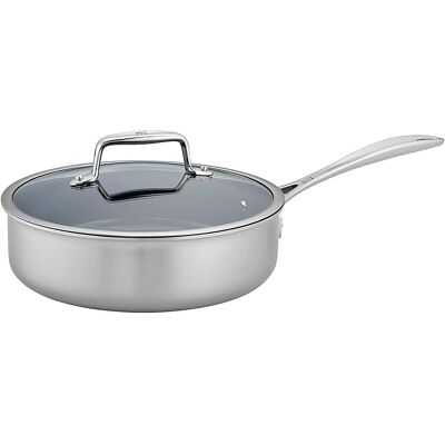 ZWILLING - Clad CFX 3-qt Stainless Steel Ceramic Nonstick Saute Pan - Silver ZWILLING - Clad CFX 3-qt Stainless Steel Ceramic Nonstick Saute Pan - Silver