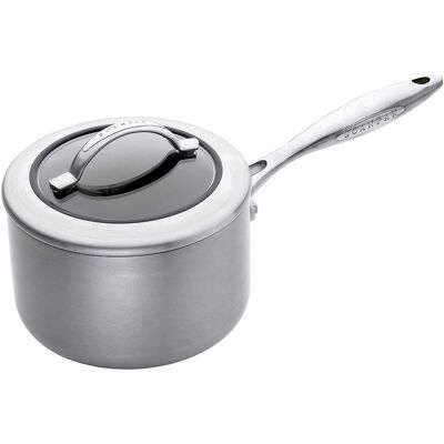 Scanpan - CTX 2 Quart Saucepan with Lid, Stainless Steel - Silver Scanpan - CTX 2 Quart Saucepan with Lid, Stainless Steel - Silver