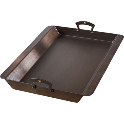 Classic Cuisine - Iron Roasting Pan with Handles - Black Classic Cuisine - Iron Roasting Pan with Handles - Black
