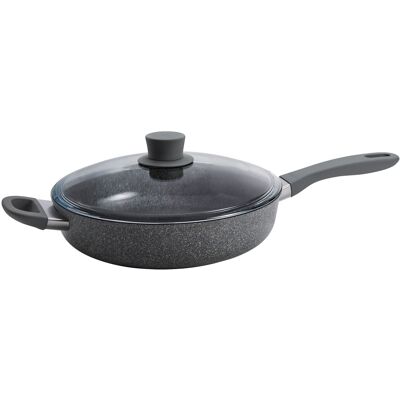 ZWILLING - Parma Plus Ceramic 3.9-qt Aluminum Ceramic Nonstick Saute Pan with Lid and Helper Handle - Gray ZWILLING - Parma Plus Ceramic 3.9-qt Aluminum Ceramic Nonstick Saute Pan with Lid and Helper Handle - Gray