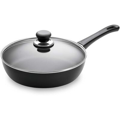 Scanpan - Classic 10-1/4 Inch Saute Pan W/Lid - Black Scanpan - Classic 10-1/4 Inch Saute Pan W/Lid - Black