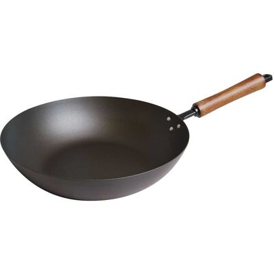 Escali - Joyce Chen Classic Series 12-Inch Carbon Steel Preseasoned Stir Fry Pan - Black Escali - Joyce Chen Classic Series 12-Inch Carbon Steel Preseasoned Stir Fry Pan - Black