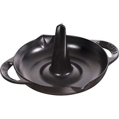 Staub - Cast Iron 9.5-inch Vertical Chicken Roaster - Matte Black Staub - Cast Iron 9.5-inch Vertical Chicken Roaster - Matte Black