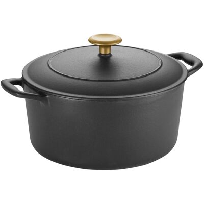 Tramontina - 5.5Qt Round Covered Dutch Oven - Black Tramontina - 5.5Qt Round Covered Dutch Oven - Black
