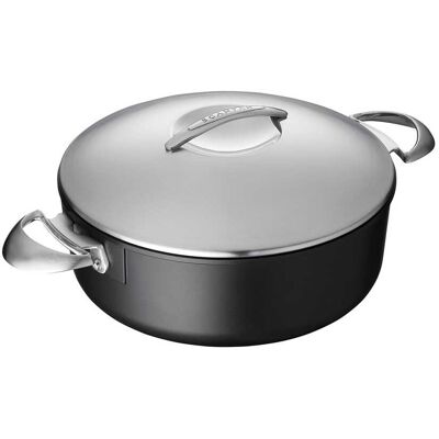 Scanpan - Professional 4.5 Quart Low Sauce Pot, 10.25 Inch - Black Scanpan - Professional 4.5 Quart Low Sauce Pot, 10.25 Inch - Black