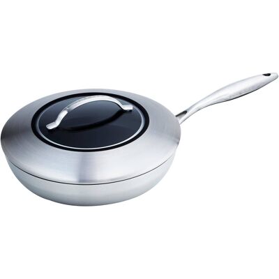 Scanpan - CTX 11 Inch Nonstick Saute Pan with Lid, Stainless Steel - Silver Scanpan - CTX 11 Inch Nonstick Saute Pan with Lid, Stainless Steel - Silver