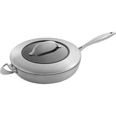 Scanpan - CTX 12.75 Inch Nonstick Saute Pan with Lid, Stainless Steel - Silver Scanpan - CTX 12.75 Inch Nonstick Saute Pan with Lid, Stainless Steel - Silver