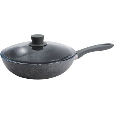 ZWILLING - Parma Plus Ceramic 11-inch Aluminum Ceramic Nonstick Wok with Lid - Gray ZWILLING - Parma Plus Ceramic 11-inch Aluminum Ceramic Nonstick Wok with Lid - Gray