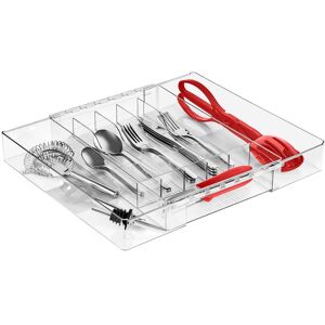 Sorbus - Expandable Silverware Organizer – Multipurpose Flatware and Kitchen Storage Solution - with 6 compartments - Clear Sorbus - Expandable Silverware Organizer – Multipurpose Flatware and Kitchen Storage Solution - with 6 compartments - Clear