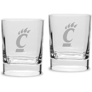 Jardine - Cincinnati Bearcats 2-Piece 11.75oz. Square Double Old Fashioned Glass Set - Multicolor Jardine - Cincinnati Bearcats 2-Piece 11.75oz. Square Double Old Fashioned Glass Set - Multicolor