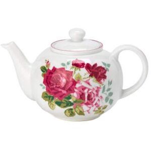 Jiallo - Roy Kirkham Teapot - Rosa Alba, Bone China Ceramic Made in England - Multi Color Jiallo - Roy Kirkham Teapot - Rosa Alba, Bone China Ceramic Made in England - Multi Color
