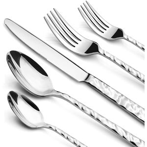 Dazzed Corner - 40-Piece Premium Stainless Steel Silverware Set for 8, Heavy Duty Flatware Set - NYDJ2GF Dazzed Corner - 40-Piece Premium Stainless Steel Silverware Set for 8, Heavy Duty Flatware Set - NYDJ2GF