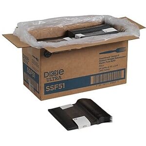 Dixie - Ultra Series-O Plastic Fork Refills, Medium-Weight, 960/Carton - Black Dixie - Ultra Series-O Plastic Fork Refills, Medium-Weight, 960/Carton - Black