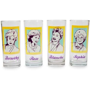 Silver Buffalo - The Golden Girls 4 Piece 10-Ounce Glass Tumbler Set - Yellow Silver Buffalo - The Golden Girls 4 Piece 10-Ounce Glass Tumbler Set - Yellow