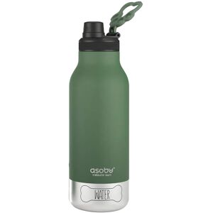 Asobu - Barkey 32-Oz 3-in-1 Water Bottle with Removable Dog Bowl and Food Compartment - Basil Green Asobu - Barkey 32-Oz 3-in-1 Water Bottle with Removable Dog Bowl and Food Compartment - Basil Green