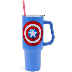 Marvel - Comics Captain America 40-Ounce Stainless Steel Tumbler With Handle - Blue Marvel - Comics Captain America 40-Ounce Stainless Steel Tumbler With Handle - Blue
