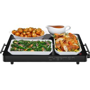 Chefman - Electric Warming Tray w/ Adjustable Temperature Control, 21” x 16” Glass-Top Surface - Black Chefman - Electric Warming Tray w/ Adjustable Temperature Control, 21” x 16” Glass-Top Surface - Black