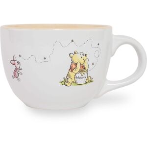Disney - Winnie The Pooh But First Hunny Ceramic Soup Mug Holds 24 Ounces - White Disney - Winnie The Pooh But First Hunny Ceramic Soup Mug Holds 24 Ounces - White