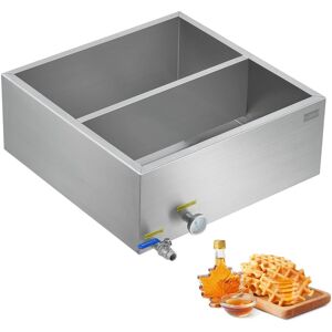 VEVOR - Maple Syrup Evaporator Pan, 23.6 Gallon, 343 Cups of 8.8oz Maple Syrup, Flat Evaporator Pan with Thermometer - Silver VEVOR - Maple Syrup Evaporator Pan, 23.6 Gallon, 343 Cups of 8.8oz Maple Syrup, Flat Evaporator Pan with Thermometer - Silver