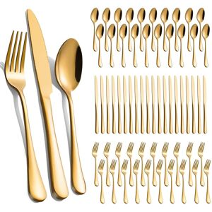 Dazzed Corner - 60 Pcs Silverware Set,Flatware Cutlery Set Service for 20 - Gold Dazzed Corner - 60 Pcs Silverware Set,Flatware Cutlery Set Service for 20 - Gold