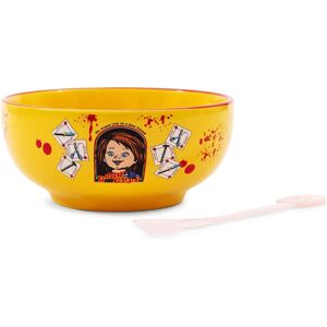 Silver Buffalo - Child's Play Good Guys Ceramic Bowl With Color-Changing Spoon Holds 28 Ounces - Multi-Colored Silver Buffalo - Child's Play Good Guys Ceramic Bowl With Color-Changing Spoon Holds 28 Ounces - Multi-Colored