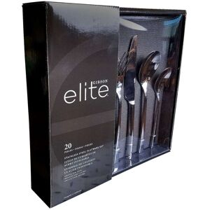 Gibson - Elite Sparland 20 Piece Stainless Steel Flatware Set - Silver Gibson - Elite Sparland 20 Piece Stainless Steel Flatware Set - Silver