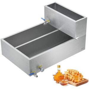 VEVOR - Maple Syrup Evaporator Pan, 35 Gallon, 509 Cups of 8.8oz Maple Syrup, Flat Evaporator Pan with Thermometer - Silver VEVOR - Maple Syrup Evaporator Pan, 35 Gallon, 509 Cups of 8.8oz Maple Syrup, Flat Evaporator Pan with Thermometer - Silver