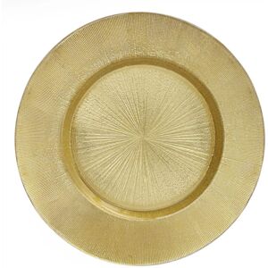 American Atelier - Light Antique Glass Charger Plate 13" - Gold American Atelier - Light Antique Glass Charger Plate 13" - Gold