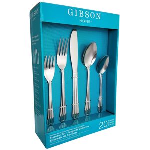 Gibson - Montiero 20-Piece Flatware Set - Silver Gibson - Montiero 20-Piece Flatware Set - Silver