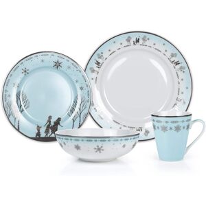 Ukonic - Disney Frozen 2 Anna & Elsa Ceramic Dining Set Collection 16-Piece Dinner Set - White Ukonic - Disney Frozen 2 Anna & Elsa Ceramic Dining Set Collection 16-Piece Dinner Set - White